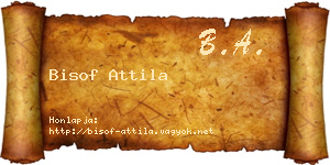 Bisof Attila névjegykártya